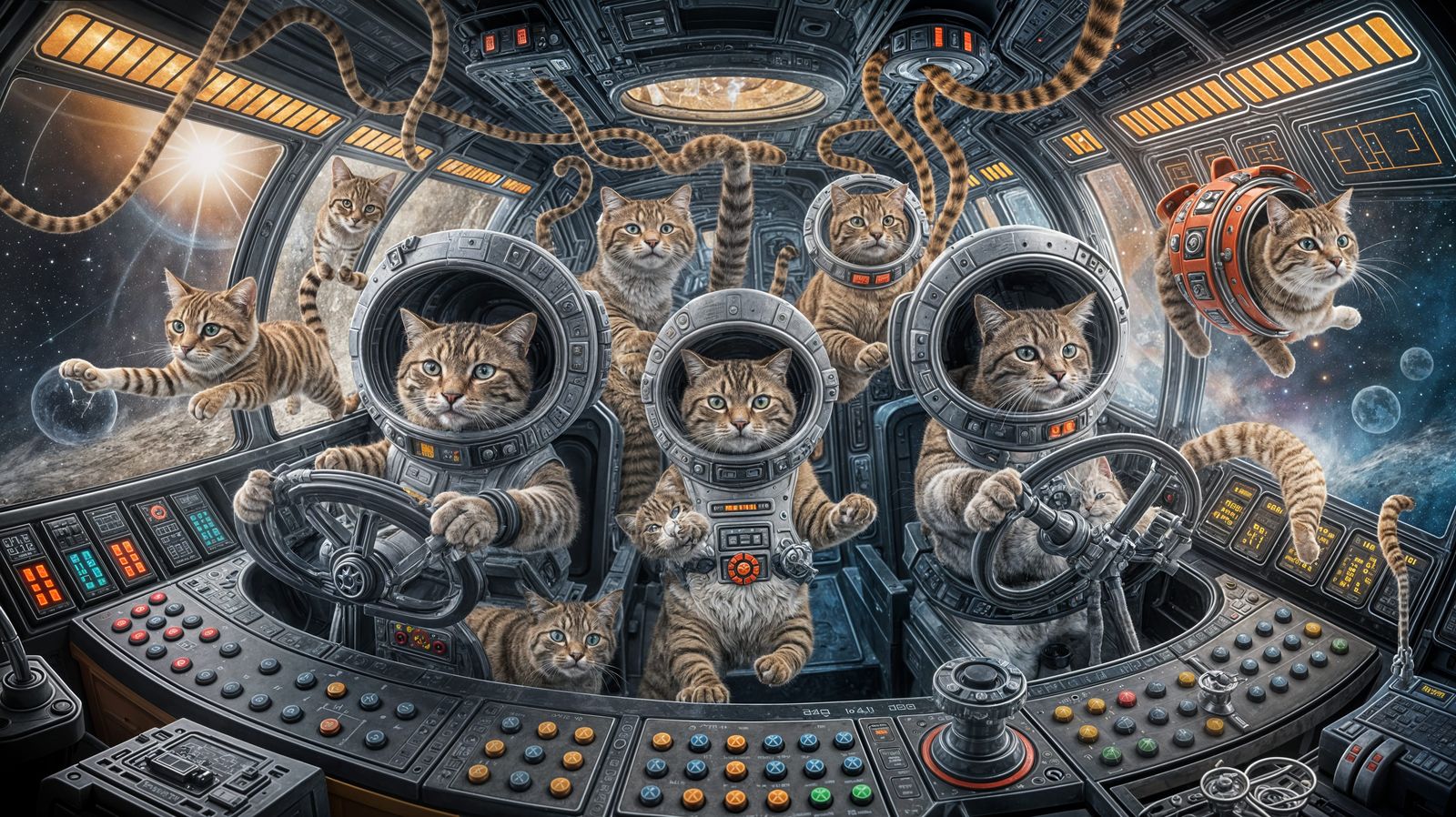 Cats Piloting Spaceship in Utter Chaos