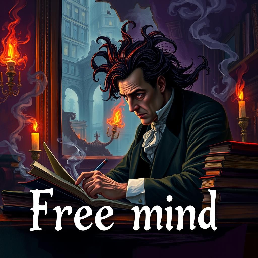 Lovecraftian Horror: Cityscape Invasion in Art-Horror Style