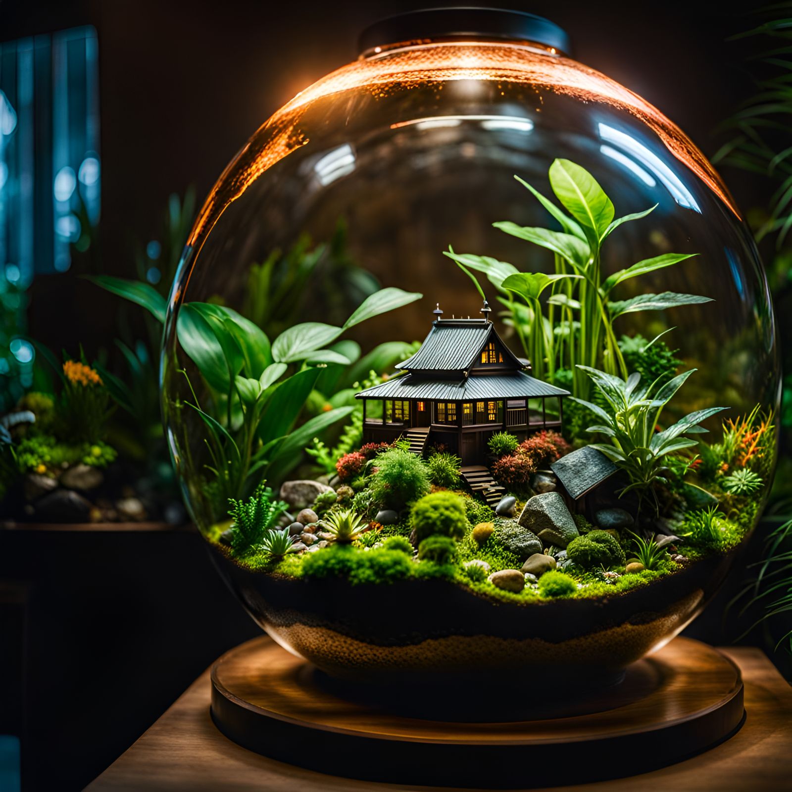 Massive Terrarium Portrait in Digital Illustration