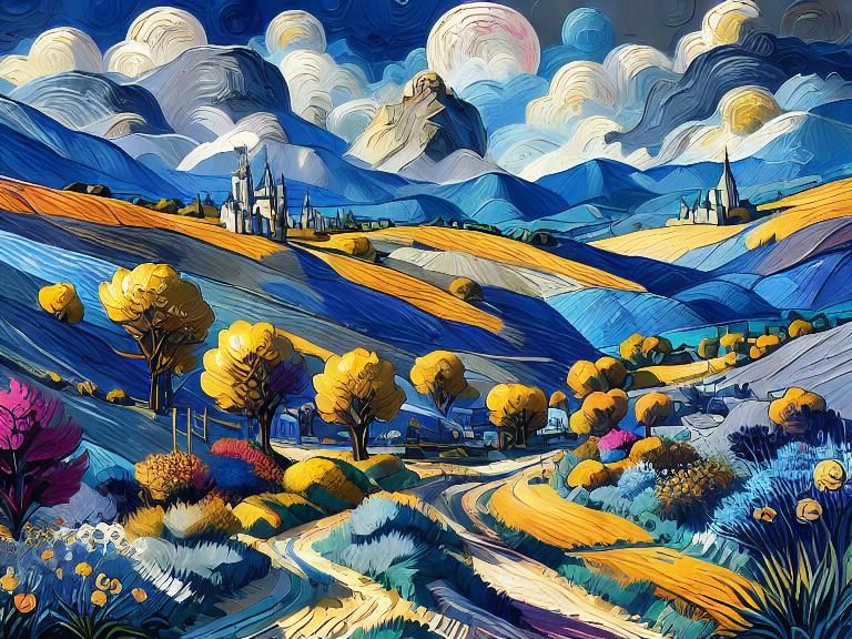 Minas Tirith Painting in Impasto Style