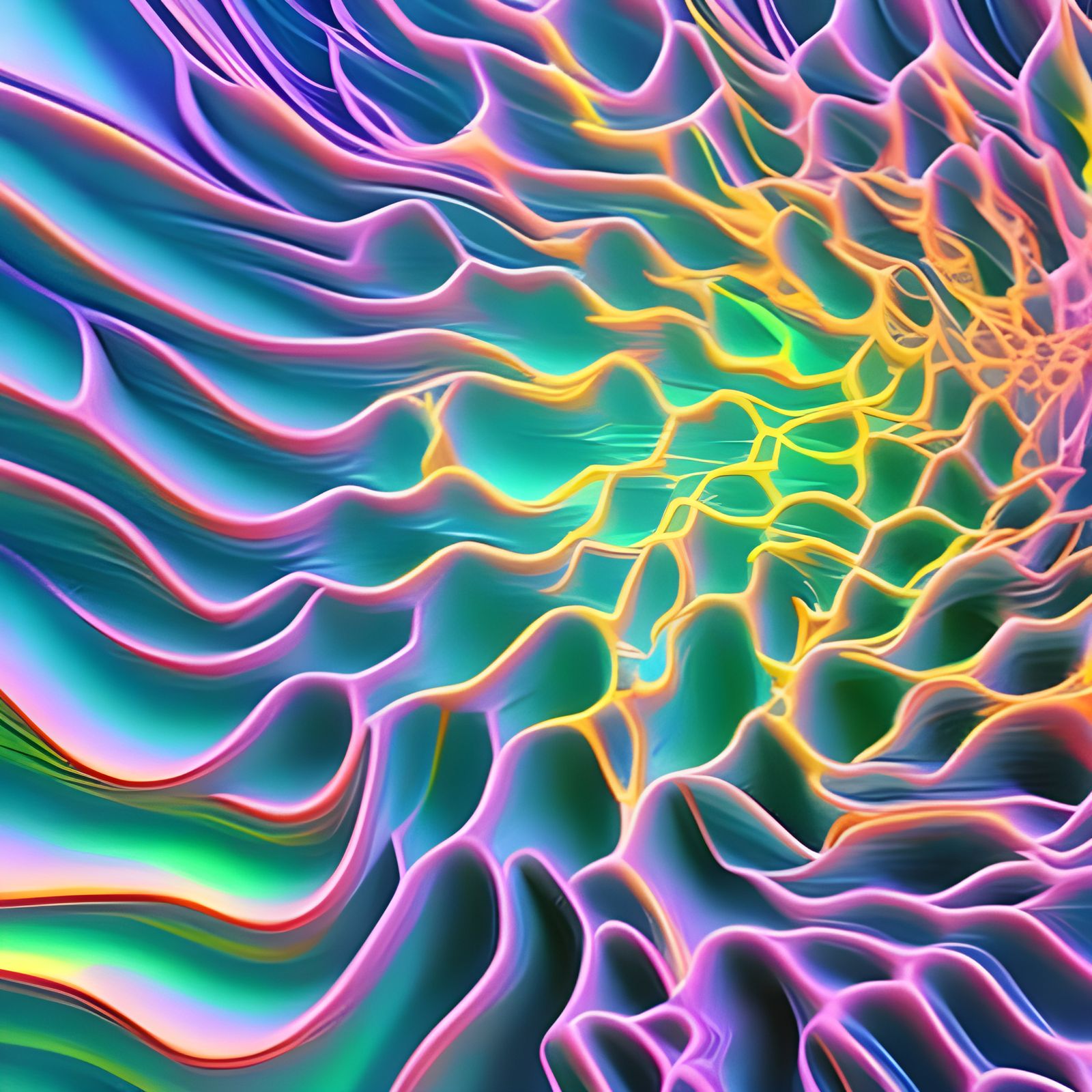 Neon Ferrofluid - Neural Waves