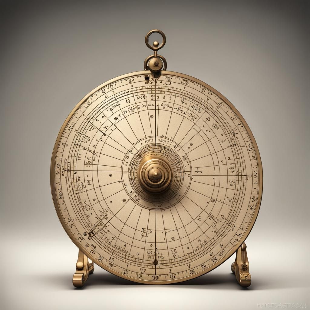 Antique Astrolabe: A Photorealistic Illustration