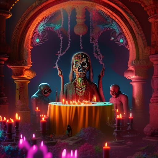 Día de los Muertos Meets Indian Mythology