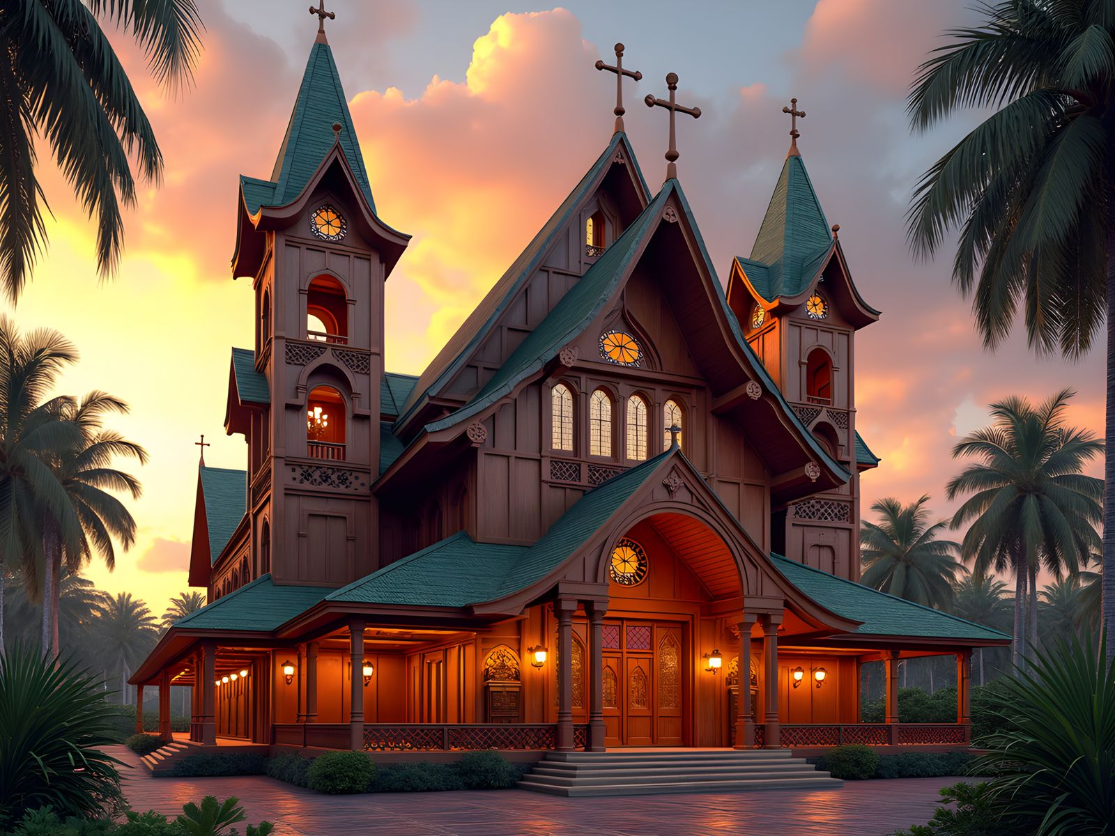 Surinamese Cathedral: Dutch Caribbean Colonial Architecture