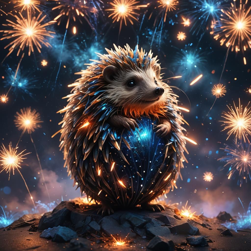 Fireworks Hedgehog in Lantern: Deep Space Opera