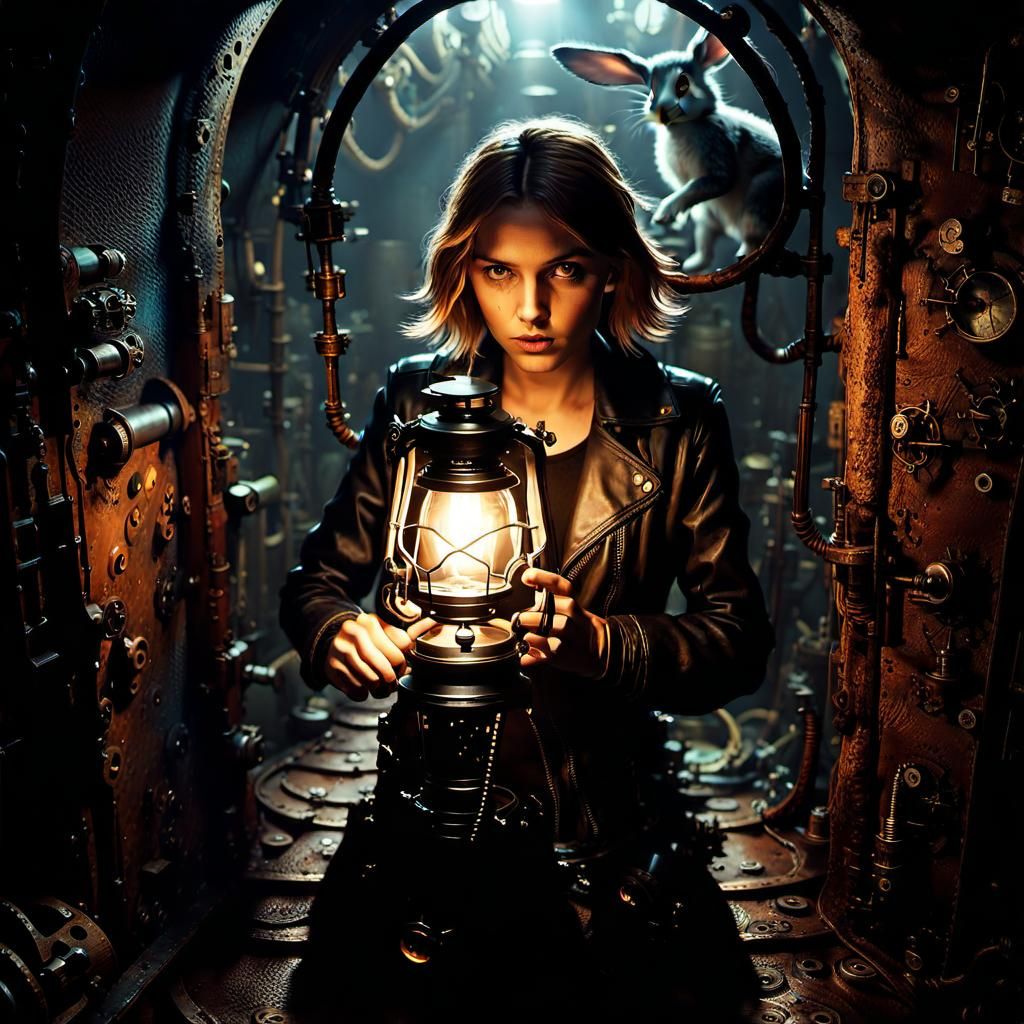Alice's Steampunk Descent into a Fantasy World