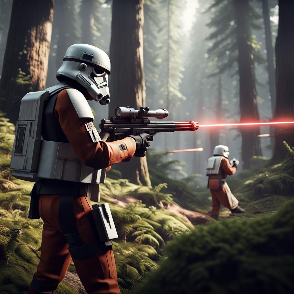Star Wars Rebel Defends Endor Outpost in 3D