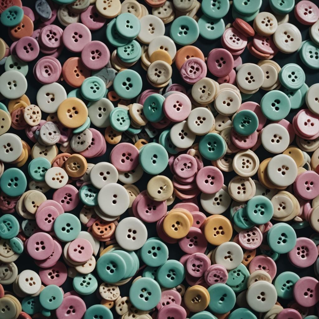 Cinematic Sugar Buttons with Film Grain Effect