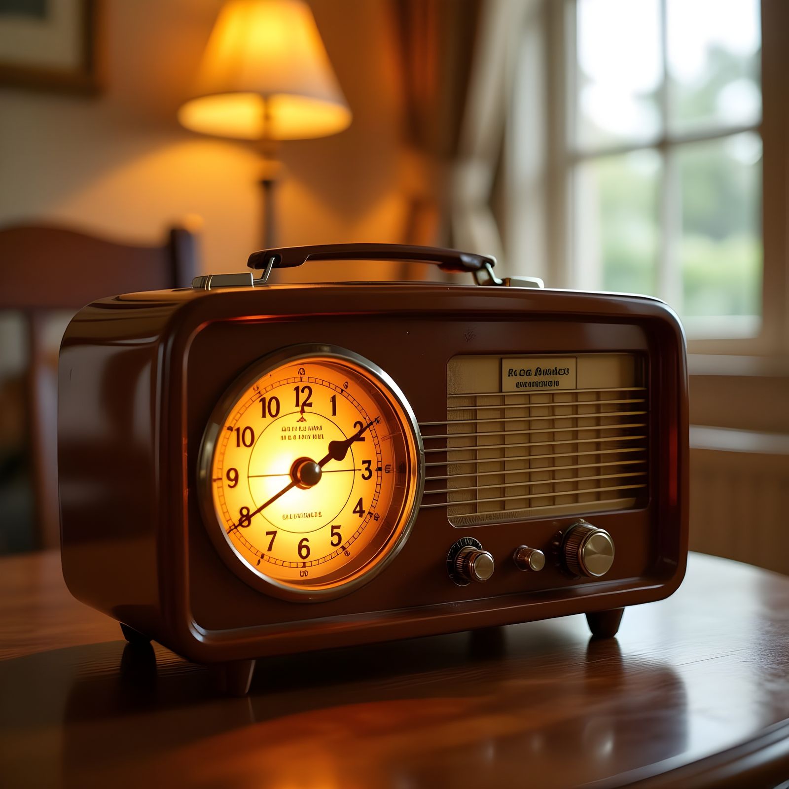 Vintage 1930s Bakelite Radio on Table
