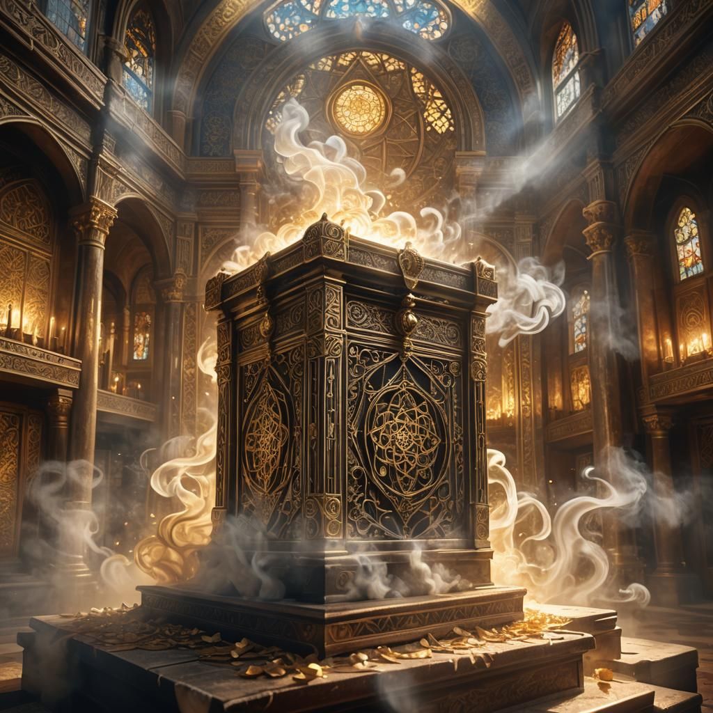 Mystical Box Emits Smoke in Synagogue: Concept Art