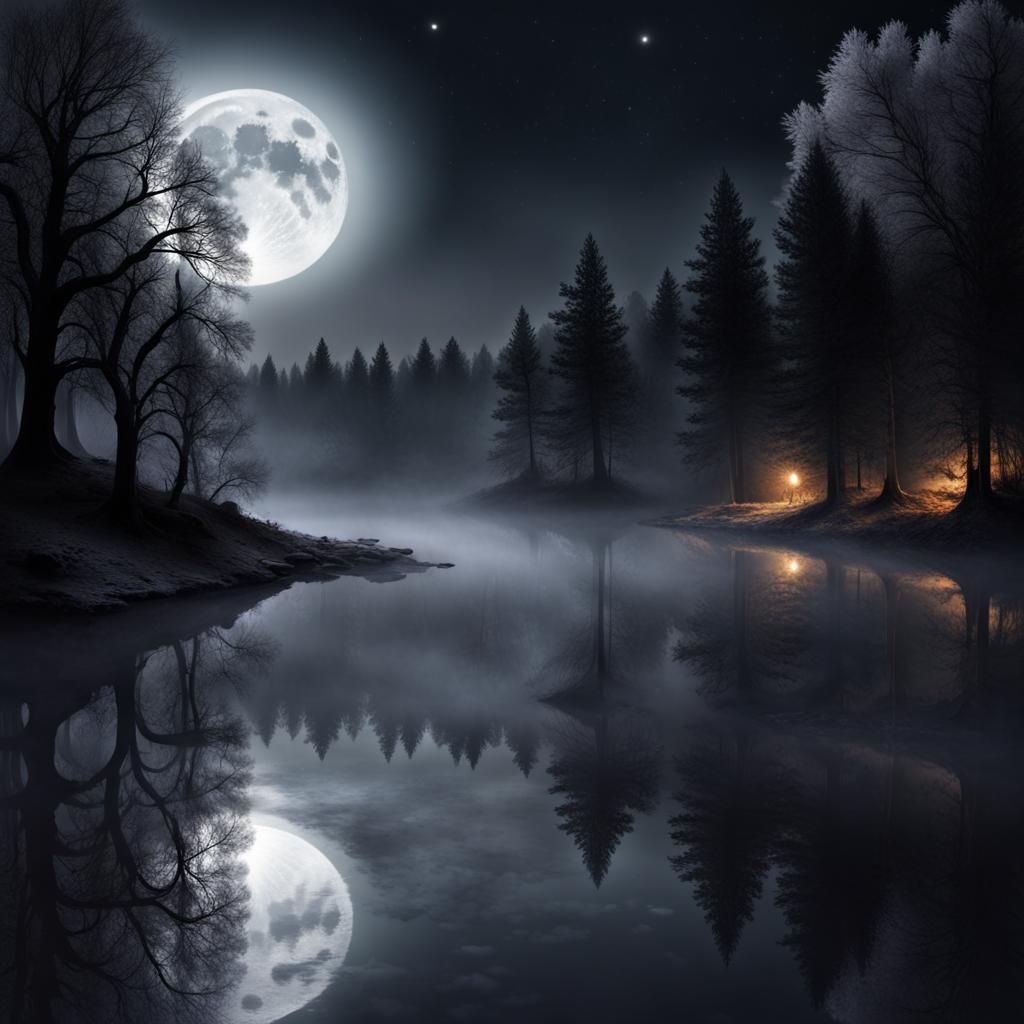 Whispers in the Dark Forest: A Mystical Landscape