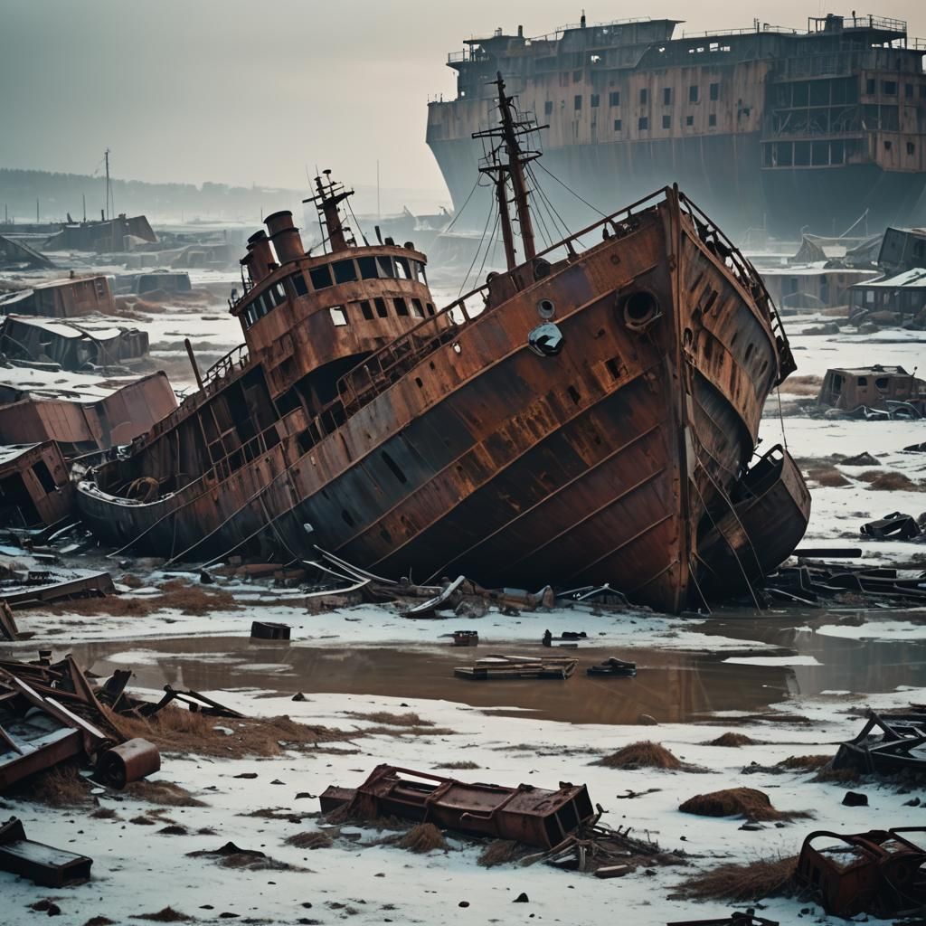 Shipwreck Survivors in Post-Apocalyptic Winter