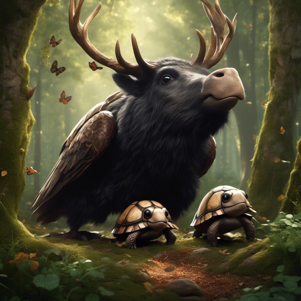 Forest Friends: A Buck, Crow, Tortoise, and Mouse