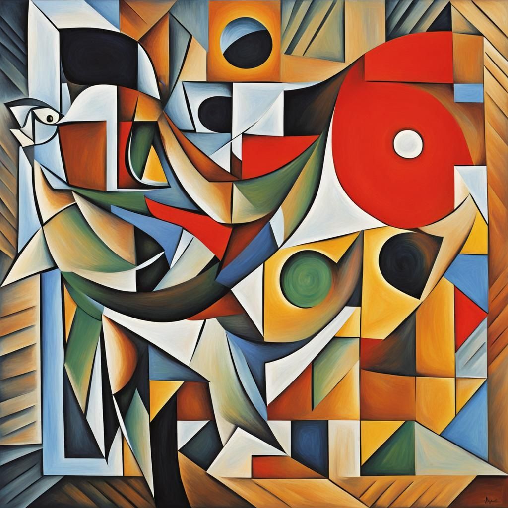 Abstract Figures in Motion: Cubist Style