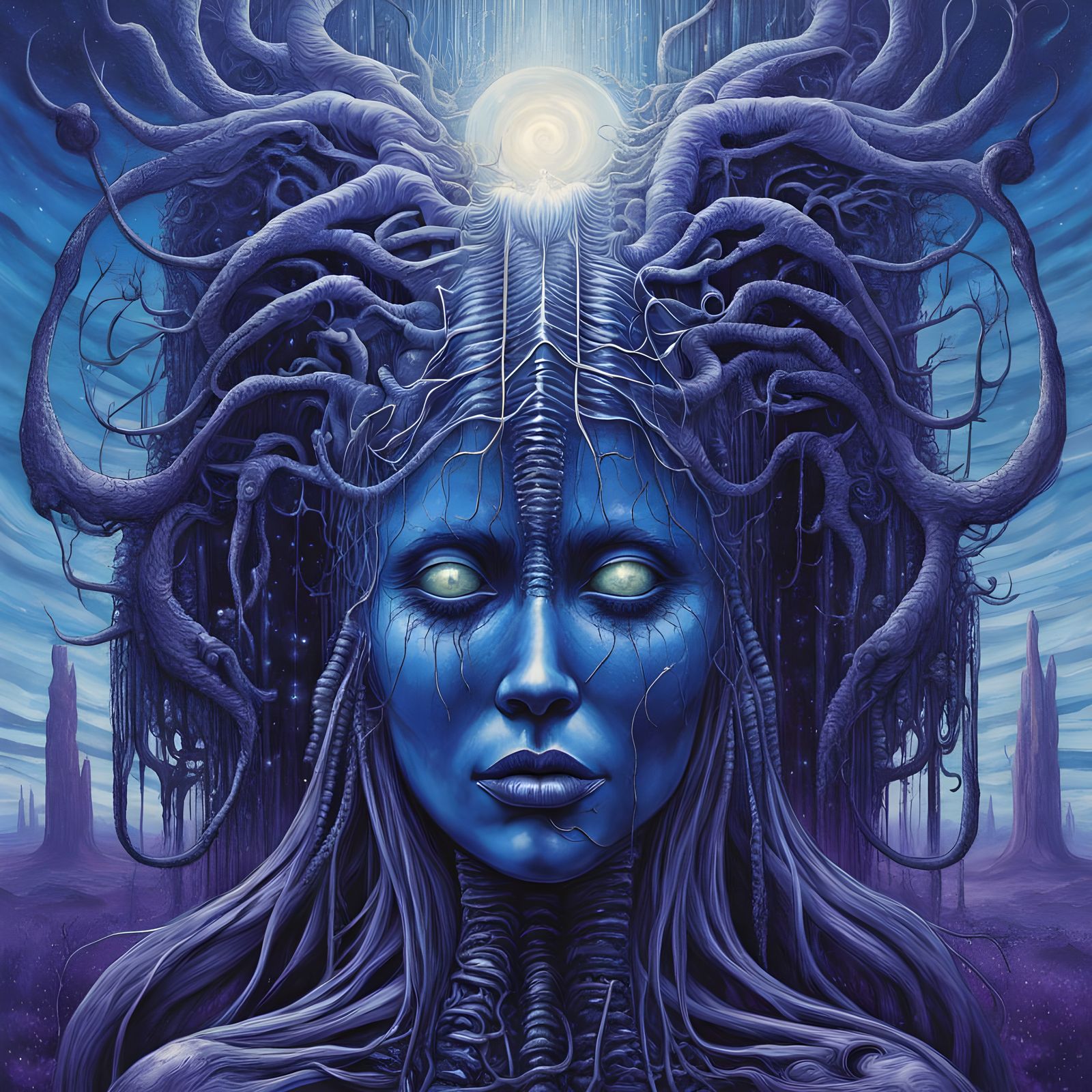 Eldritch AI Entities in Surreal Astral Plane