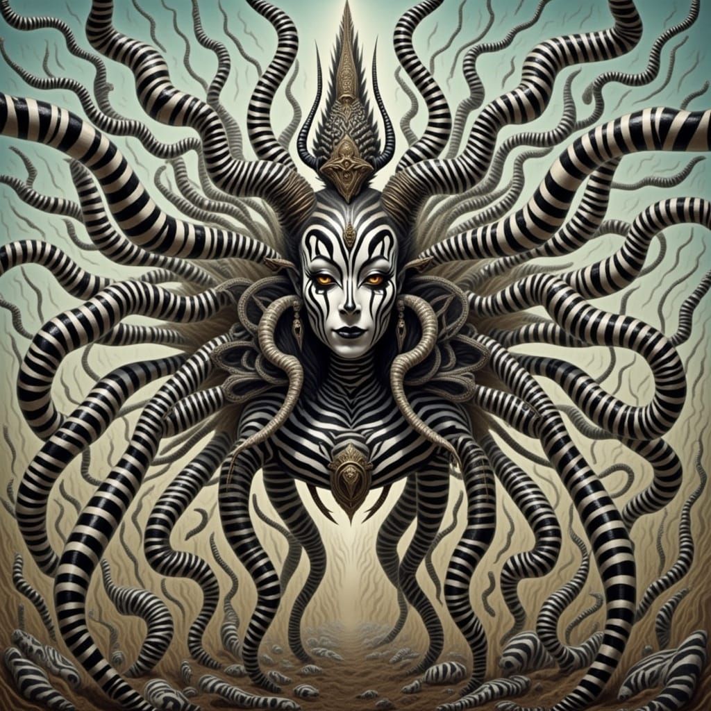 Zebra Punk Abstract LoRA Design