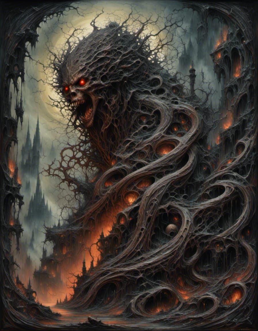 <lora:Aeon Horror:1.0> 
<lora:Fantasy Surrealism:1.0> In sty...