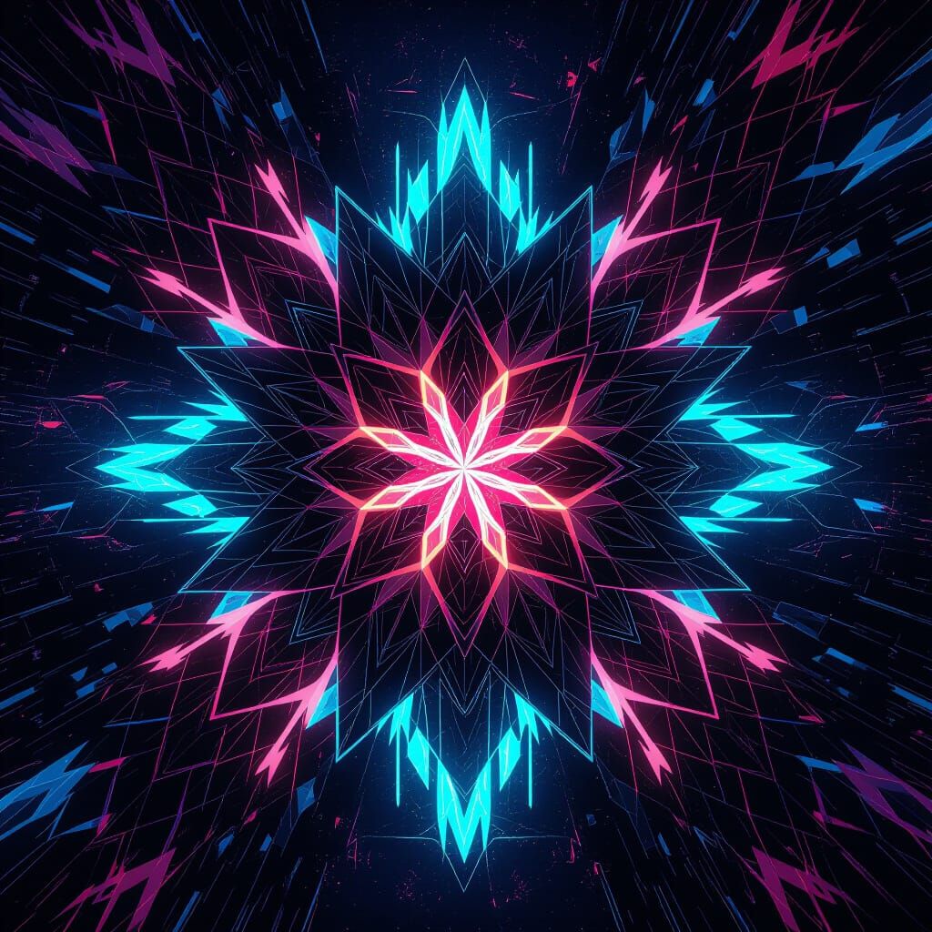 Vibrant Abstract NFT Art with Cosmic Energy