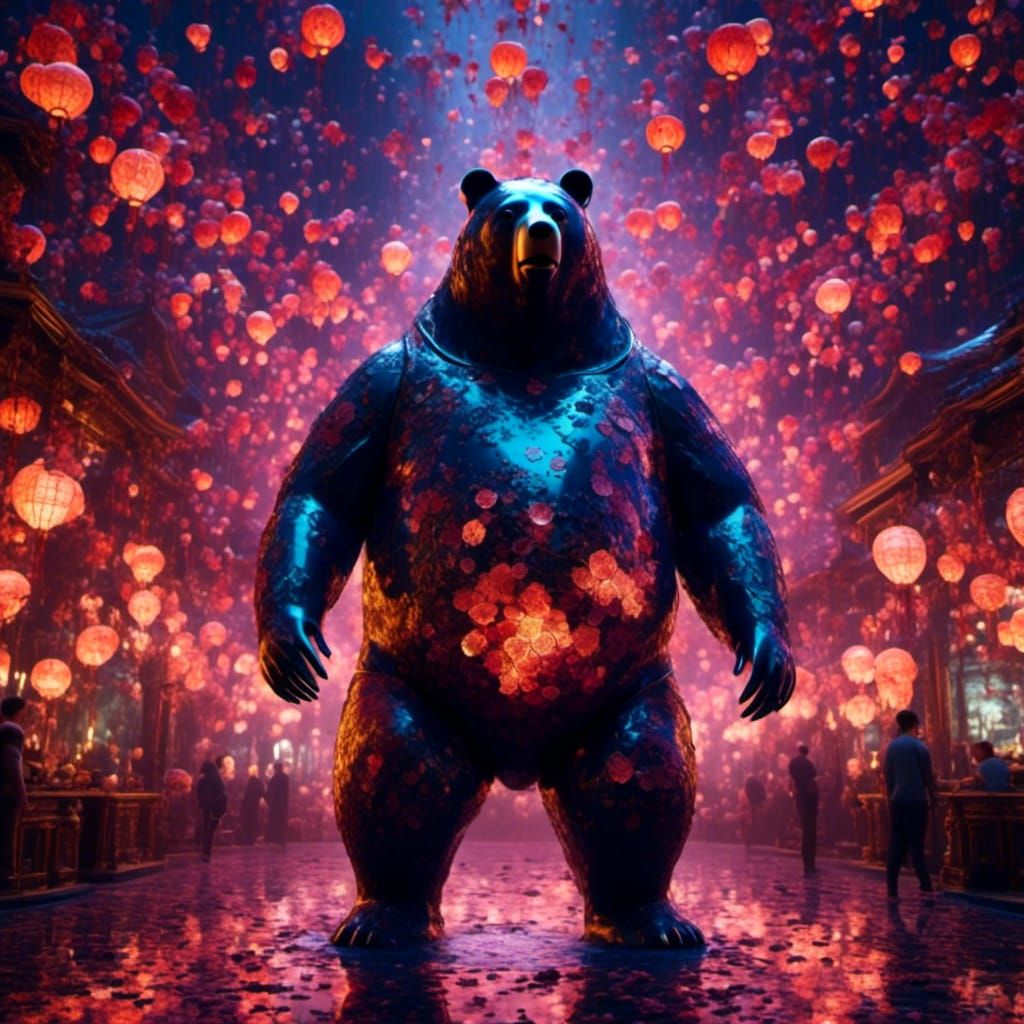 Stylized Bear Generated with LoRA Model