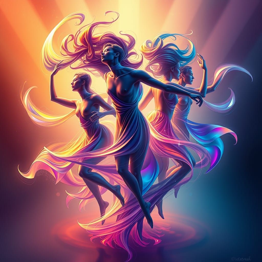 Hope Overcoming Fear in Neo-Art Style