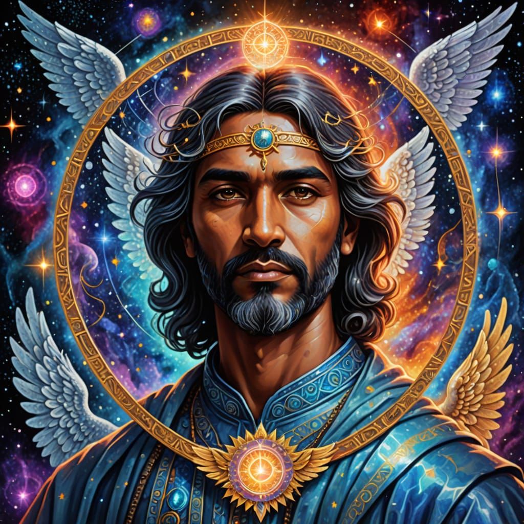 Cosmic Angel for Peace and Healing in Holographic Style