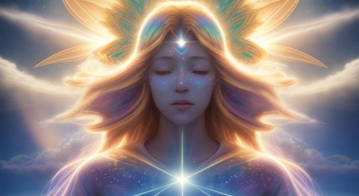 Holographic Illustration of Karma and Fate in Mixed Media