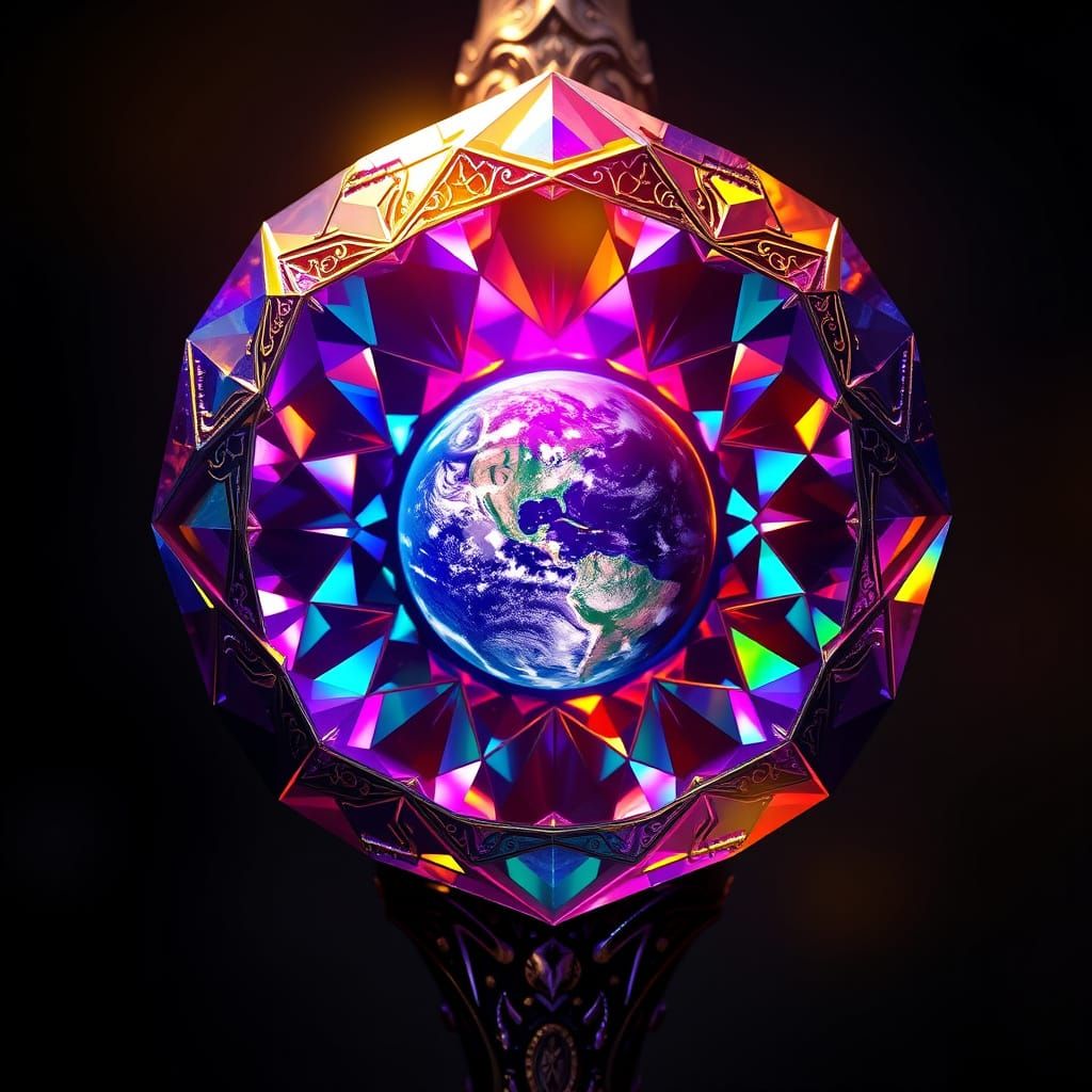 Dark Fantasy Wand Concept Art in Art Nouveau Style