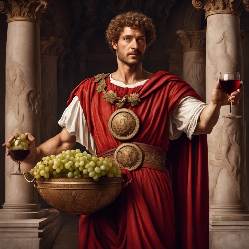 Victorious Roman God with Football in Renaissance Style