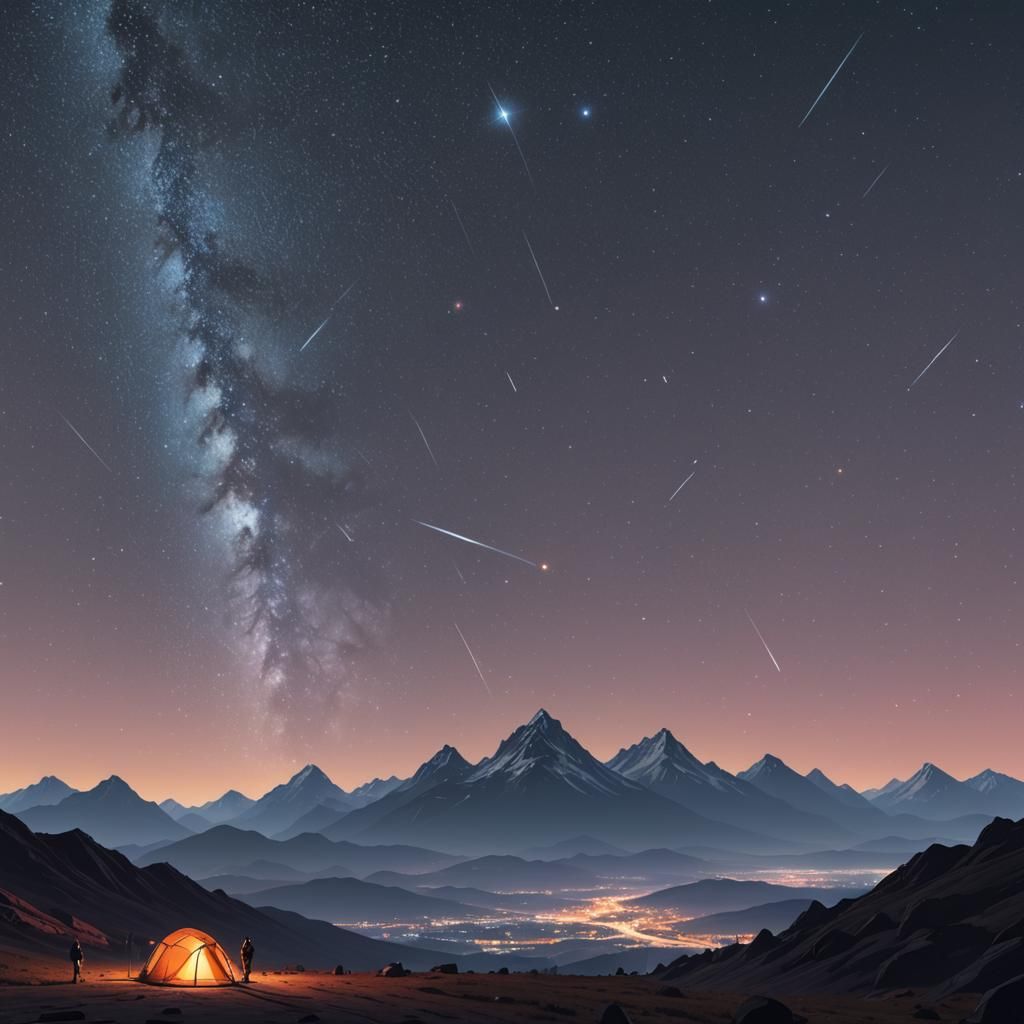 Orion's Belt Stars in a Sci-Fi Landscape