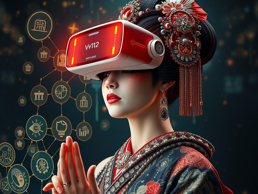 Geisha in Futuristic Learning Realm