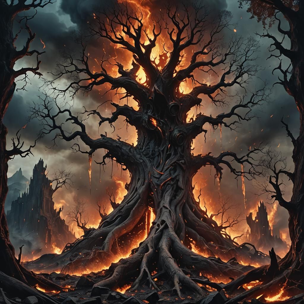 Clash of Gods: Apocalyptic Asgard in Dark Fantasy Style