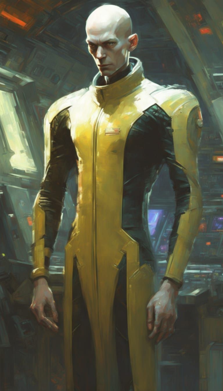 Futuristic Predator in Space Suit