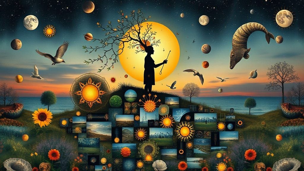 Barefoot Nature Spirit Connects with Whales and Sun