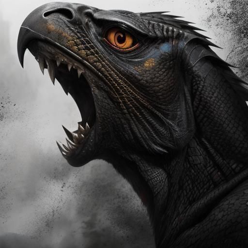 Hyperdetailed Basilisk in Perfect Composition