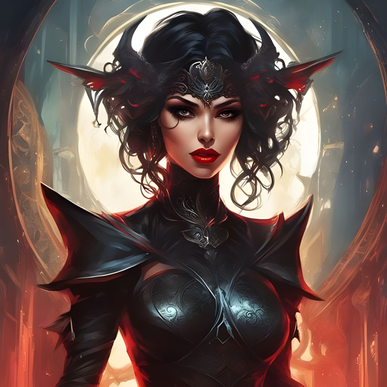 Marvelous Masked Girl Portrait in Gothic Art Style