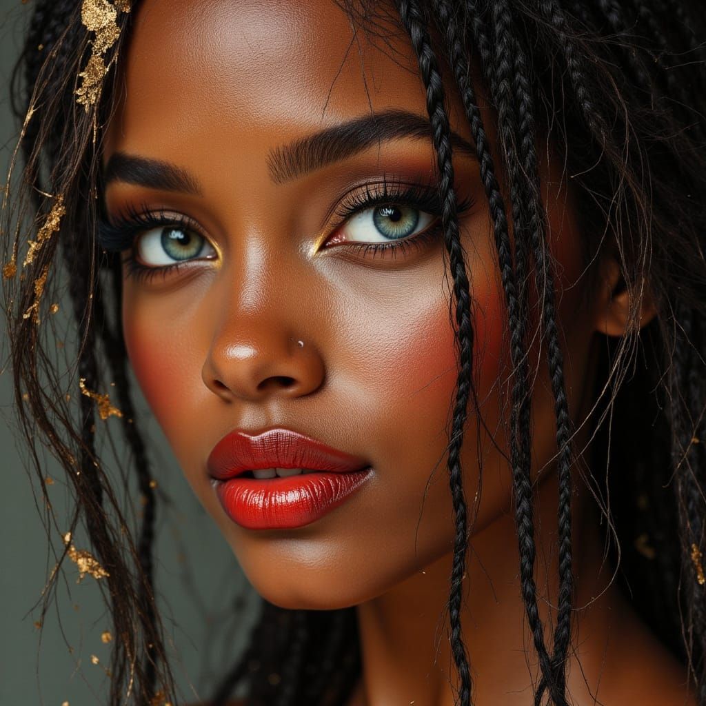 African Goddess Kelly Rowland in Vogue Style Portrait