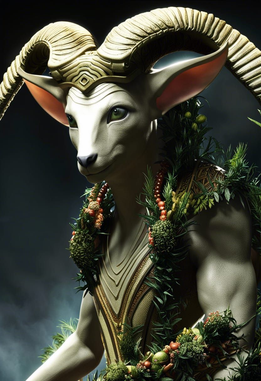 Ethereal Faun Concept Art in Hyperrealistic Style