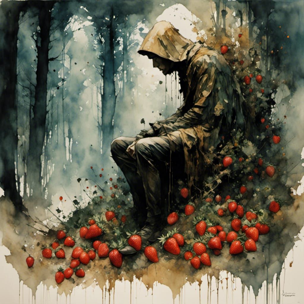 The men o' yon forest, they askit o' me, Hoo many strawberries grew in the saut sea, But I askit them with a tear in me ...