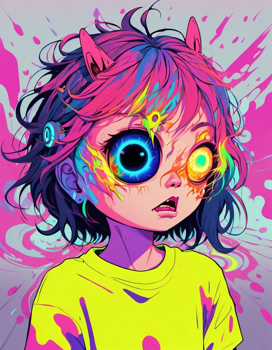 Anime Girl Vortex Unleashes Chibi Demons