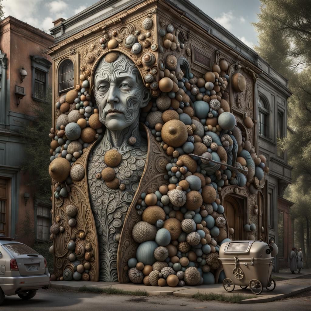 Hyperrealistic Street Art in Dystopian World