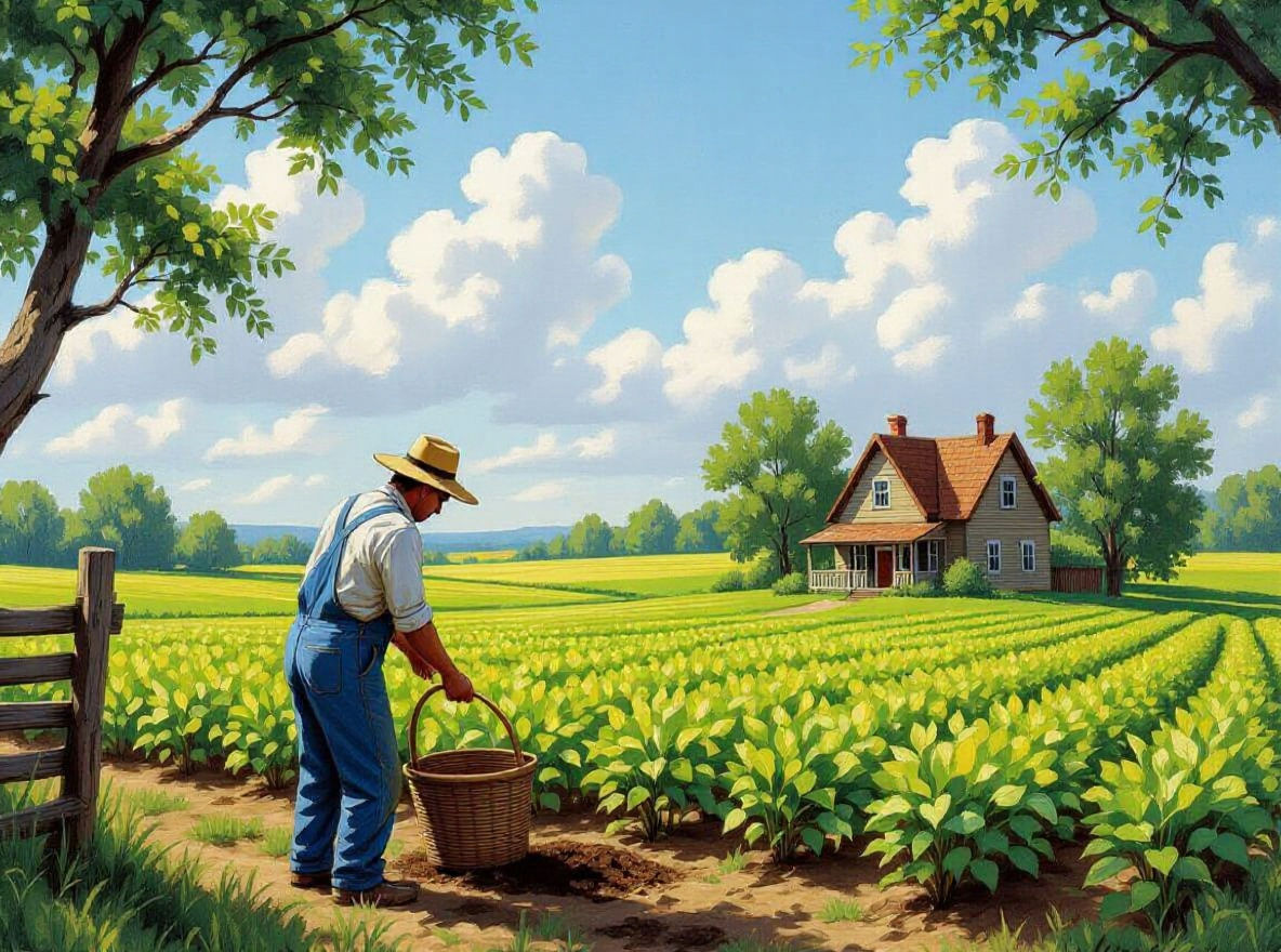 Farmer Working on His Farm Jigsaw Puzzle