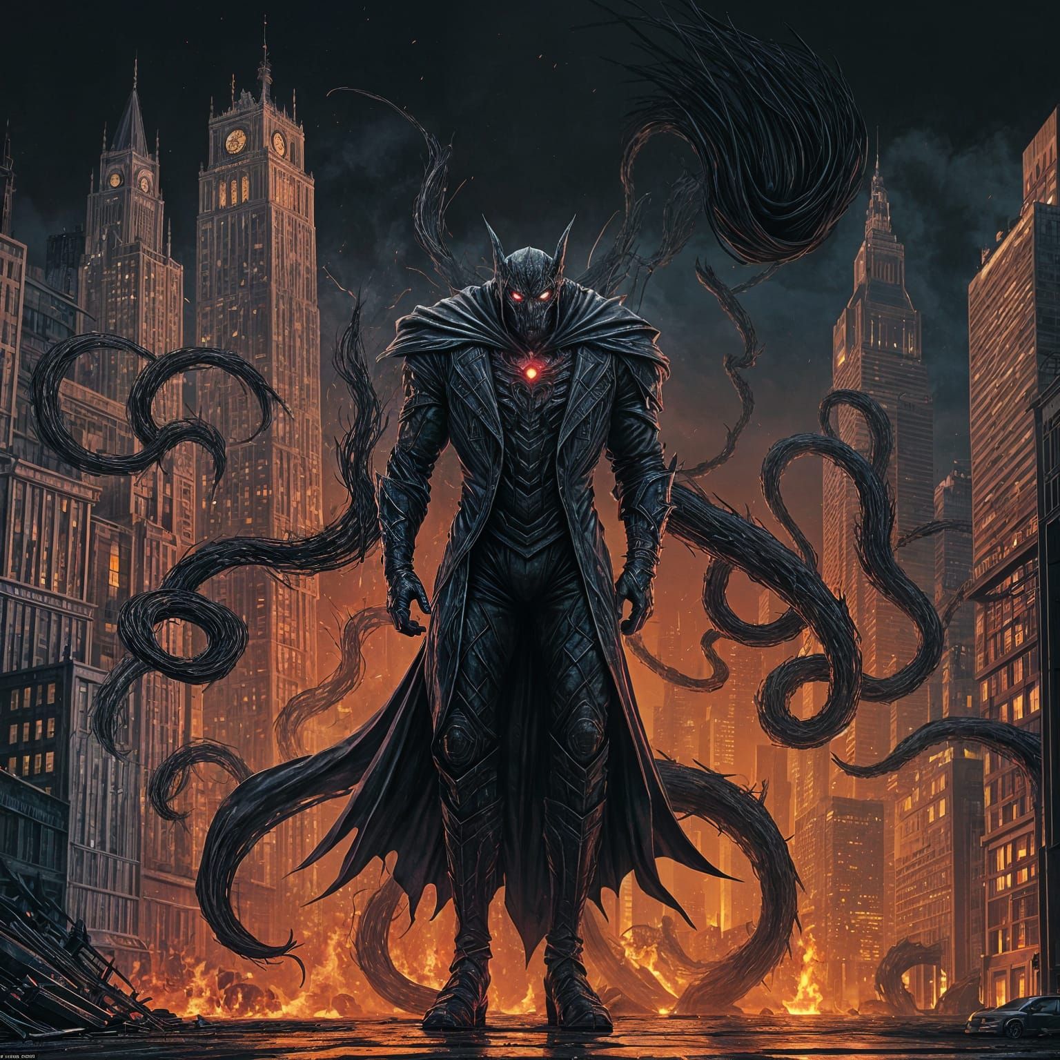 Shadow Lord Supervillain in Ethereal Darkness