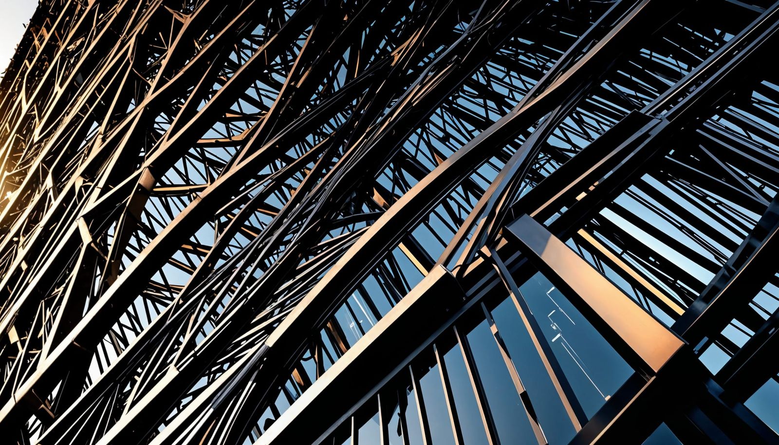 Black Iron Parametric Architecture in Daylight