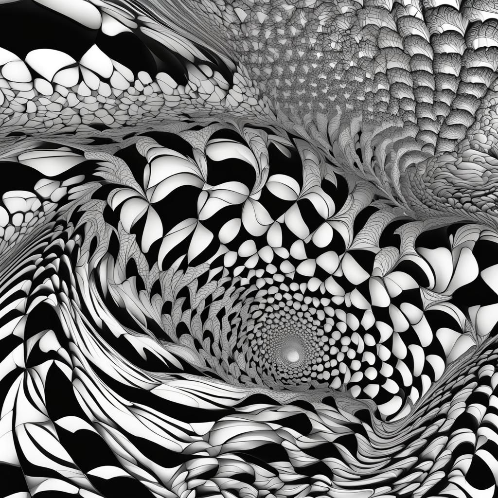 Abstract Vector Fractal Wave Function in 3D Shading
