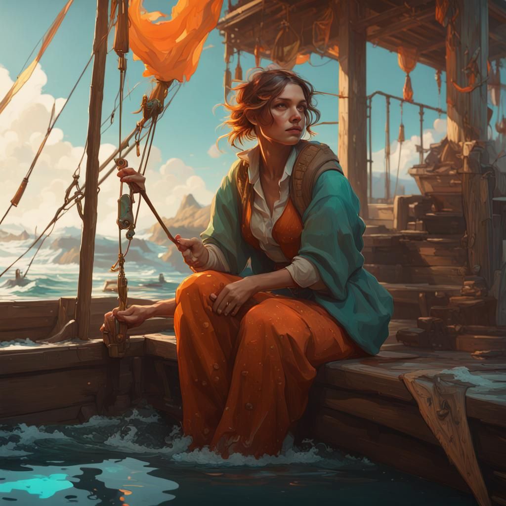 Fisherman's Daughter: Hyperdetailed Concept Art