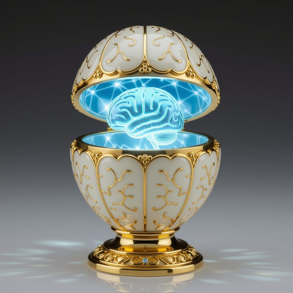 Hyper-Realistic Fabergé Egg 'The Jewel of Thought'