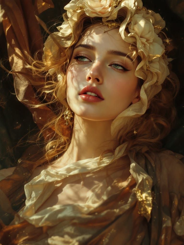Classical Beauty Study in Soft Focus and Warm Glow