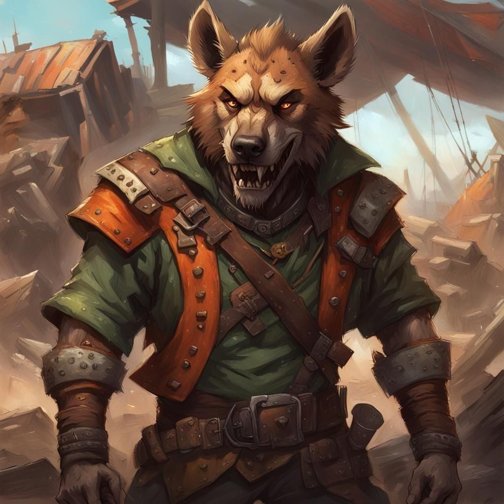 Gnoll Scavenger in Overgrown Scrapyard