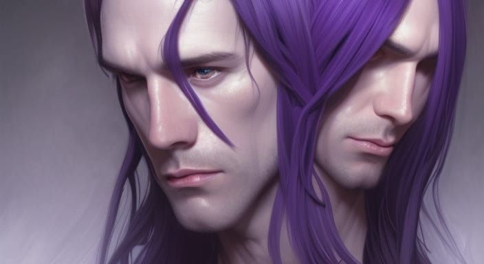 Dark Elf Priest Portrait in Hyperdetailed Style