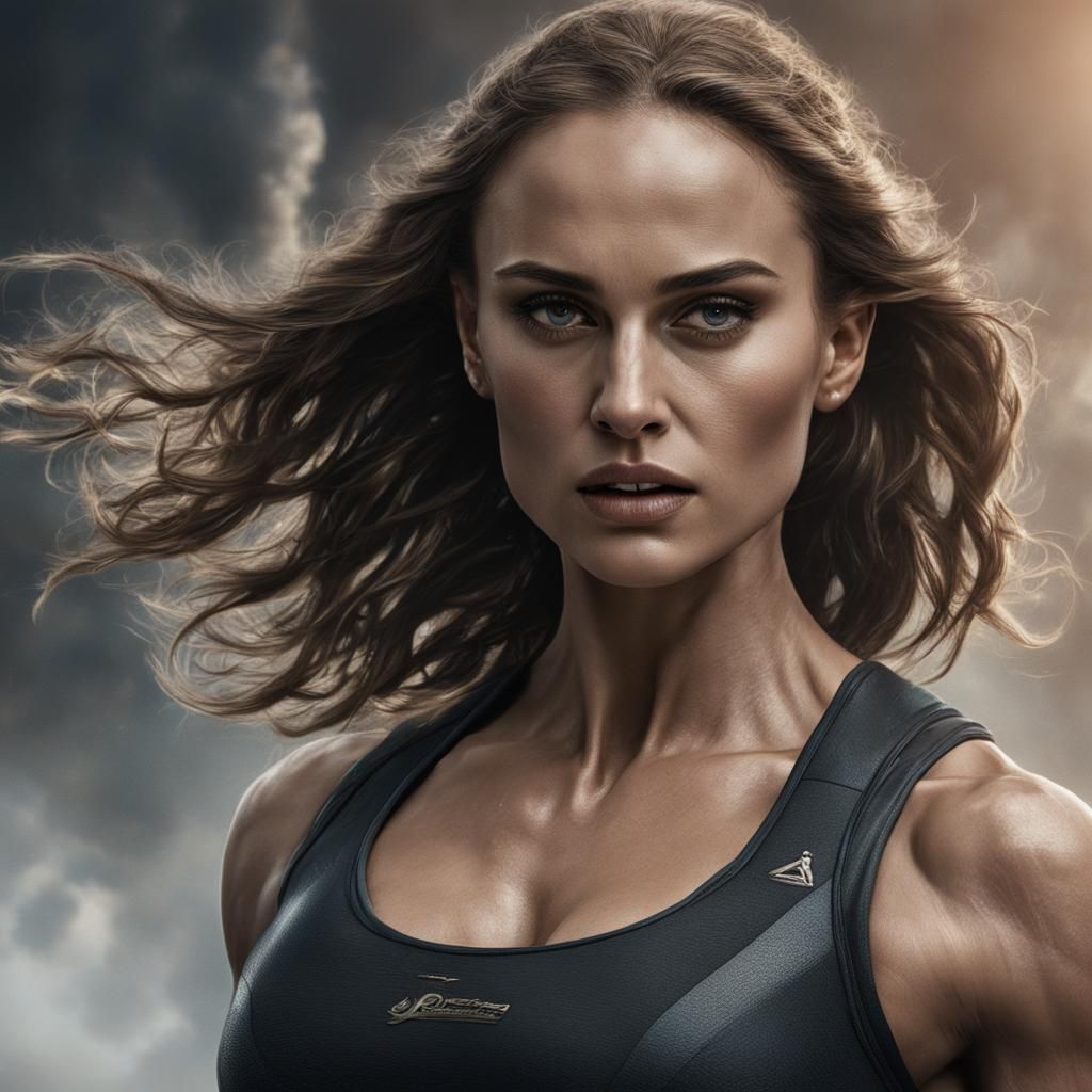 Muscular Natalie Portman Bodybuilder Concept Art